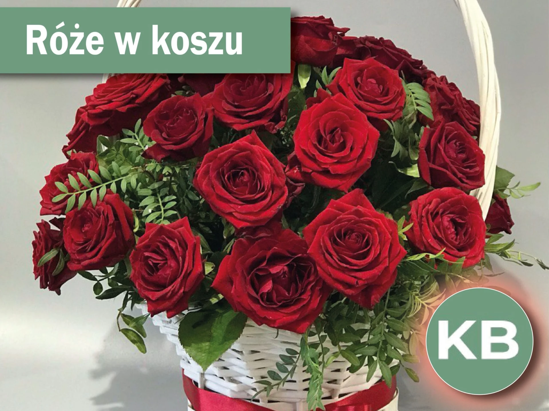 Eleganckie róże w ozdobnym koszu.